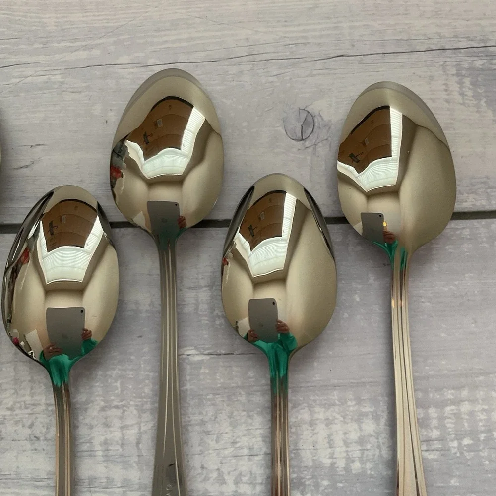 Wallace ARLINGTON Oval Place Spoons Set Of 8 Stainless Steel Flatware #2